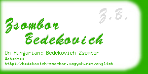 zsombor bedekovich business card